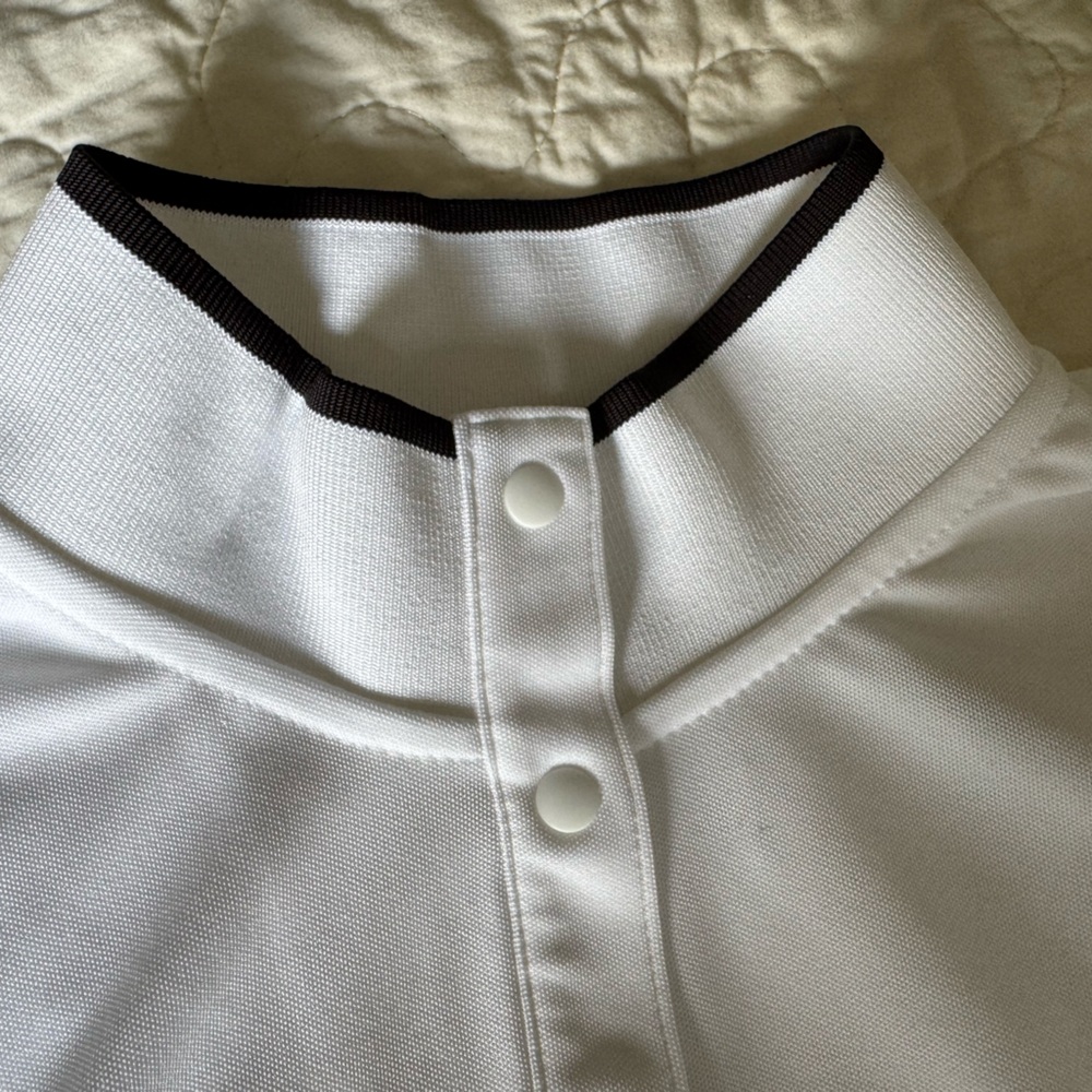 Walter Hagen women’s sleeveless mock polo pure white - size L